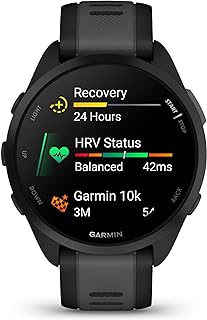 Garmin Forerunner 165 Music, smartwatch de corrida, visor AMOLED colorido, métricas de treinamento e informações de recupe...